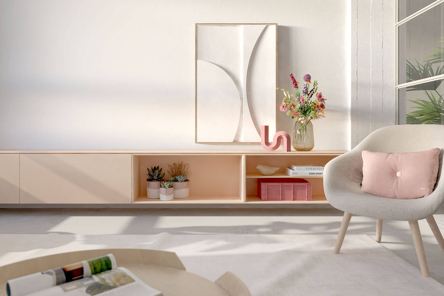 Gekleurde tv meubels: Geef interieur kleur! Ontwerpjouwkast